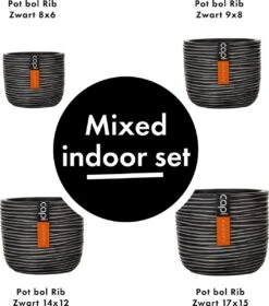Capi Europe - Set Van 4 - Bloempot Binnen - Rib Antraciet 8 Capi Europe - Set Van 4 - Bloempot Binnen - Rib Antraciet -Tuingereedschaps Winkel 1058x1200 2