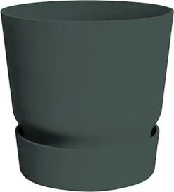 Elho Greenville Rond 30 - Grote Bloempot Voor Buiten - Gemaakt Van Gereycled Plastic - Ø 29.5 X H 27.8 Cm - Blad Groen -Tuingereedschaps Winkel 1090x1200