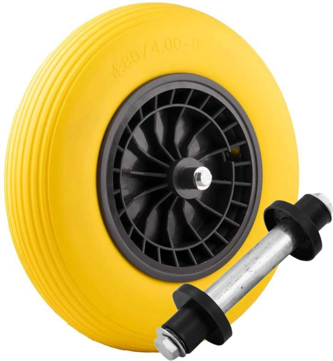 Merkloos Kruiwagenwiel Anti Lek - 4.80/4.00-8 - Massief PU Band - Lekvrij Wiel Met 130mm As - Kruiwagenband 4.80/400 Voor Kruiwagen 6 Merkloos Kruiwagenwiel Anti Lek - 4.80/4.00-8 - Massief PU Band - Lekvrij Wiel Met 130mm As - Kruiwagenband 4.80/400 Voor Kruiwagen - Afbeelding 6