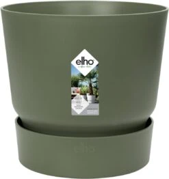 Elho Greenville Rond 30 - Grote Bloempot Voor Buiten - Gemaakt Van Gereycled Plastic - Ø 29.5 X H 27.8 Cm - Blad Groen -Tuingereedschaps Winkel 1133x1200 3