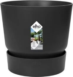 Elho Greenville Rond 40 - Grote Bloempot Voor Buiten - Gemaakt Van Gereycled Plastic - Ø 39.0 X H 36.8 Cm - Living Black -Tuingereedschaps Winkel 1134x1200 3
