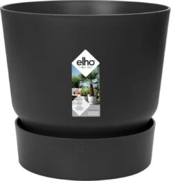 Elho Greenville Rond 40 - Grote Bloempot Voor Buiten - Gemaakt Van Gereycled Plastic - Ø 39.0 X H 36.8 Cm - Living Black -Tuingereedschaps Winkel 1135x1200 5