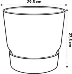 Elho Greenville Rond 30 - Grote Bloempot Voor Buiten - Gemaakt Van Gereycled Plastic - Ø 29.5 X H 27.8 Cm - Blad Groen -Tuingereedschaps Winkel 1168x1200 4