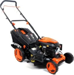 FUXTEC Grasmaaier Benzine - 46cm - Zelfrijdend / Zelftrekkend / Achterwielaandrijving - Mulchfunctie - Opvangbak 50L - FX-RM4646 -Tuingereedschaps Winkel 1174x1200