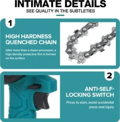 Merkloos Mini Accu Kettingzaag - 4 Inch Elektrische Boomzaag - Handkettingzaag - Met 2 Accu En 1 Oplader - Voor Tuinboom Ranch Bomen Snijden Hout- Blauw 30 Merkloos Mini Accu Kettingzaag - 4 Inch Elektrische Boomzaag - Handkettingzaag - Met 2 Accu En 1 Oplader - Voor Tuinboom Ranch Bomen Snijden Hout- Blauw -Tuingereedschaps Winkel 1179x1200