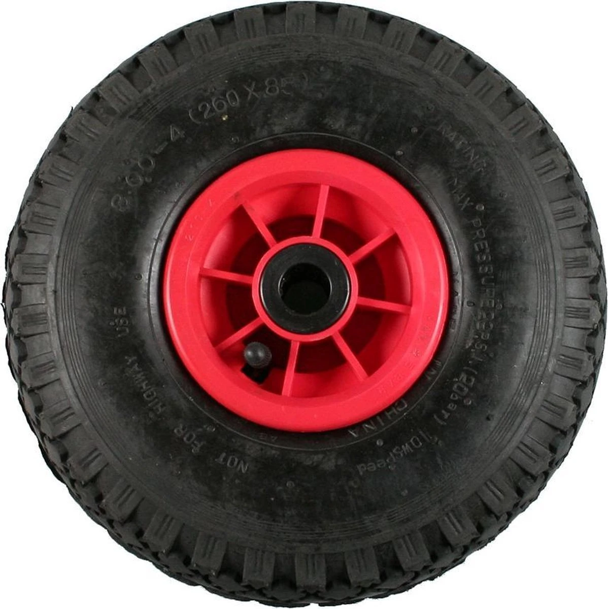 Benson Bolderkarwiel Steekwagenwiel Met Luchtband 3.00-4 | Asgatdiameter 20mm Rollager | Hoogte Wiel 26cm 2 Benson Bolderkarwiel Steekwagenwiel Met Luchtband 3.00-4 | Asgatdiameter 20mm Rollager | Hoogte Wiel 26cm - Afbeelding 2