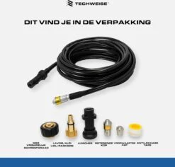 Techweise - Rioolslang Voor O.a. Kärcher - 15M - Met Roterende En Voorwaartse Kop -Tuingereedschaps Winkel 1200x1145 2
