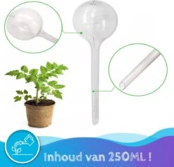 Summer Spark Waterdruppelaar Voor Planten 6 Stuks Transparant – 27 CM X 8 CM – 250 ML – Automatisch Watergeefsysteem Voor Kamerplanten – Planten Watergever Met Druppelsysteem – Waterbol -Tuingereedschaps Winkel 1200x1153 2