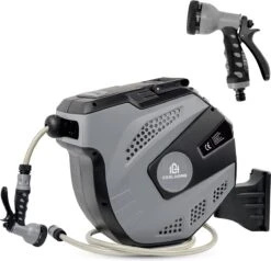 CoolHome - Wandslangenbox 20 Meter + 2 Meter - Tuinslang Met Haspel- Slangenhouder 180° Draaibaar - Tuinslanghaspel Zwart - Grijs -Tuingereedschaps Winkel 1200x1158 2