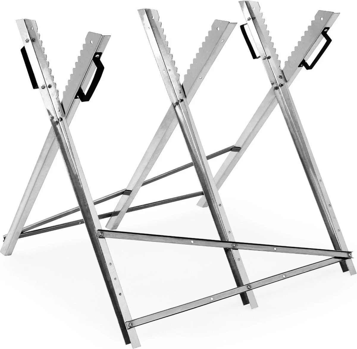 Merkloos Monzana Zaagbok - Metaal Opvouwbaar 83x81x88cm - Zilver 1 Merkloos Monzana Zaagbok - Metaal Opvouwbaar 83x81x88cm - Zilver