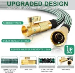 IBright Extra Sterke Uitrekbare Tuinslang - Flexibel - 15 Meter - Inclusief Opbergtas ,Sproeier ,Koppelstuk En Ophanghaak - Groen -Tuingereedschaps Winkel 1200x1177 6