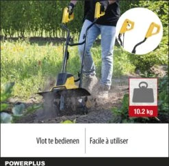 Powerplus POWXG72010 Tuinfrees - 1500W - Werkbreedte 450mm - Werkdiepte Max. 220mm - Incl. 6 Messen En Wielen -Tuingereedschaps Winkel 1200x1179 4