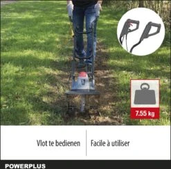 Powerplus POWEG7010 Tuinfrees - 1050W - Werkbreedte 320mm - Werkdiepte Max. 220mm - Incl. 4 Messen -Tuingereedschaps Winkel 1200x1180