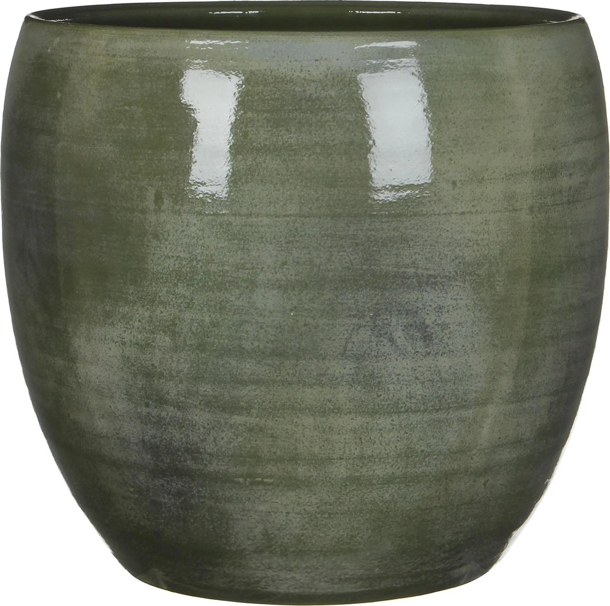 Mica Decorations Lester Bloempot - H31 X Ø33 Cm - Terracotta - Groen 1 Mica Decorations Lester Bloempot - H31 X Ø33 Cm - Terracotta - Groen