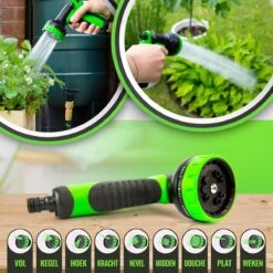 MD-Goods ® Super Sterk Uitrekbare Tuinslang Tot 30 Meter + GRATIS Tas En Koppelstuk - Tuinsproeier - Tuin Besproeien - Waterslang - Sproeikop - Groen - Flexibel Elastisch -Tuingereedschaps Winkel 1200x1200 1012