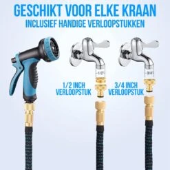 Strex Flexibele Tuinslang 15M Met Sproeikop - Uitrekbaar - Incl. Koppelingen, Ophanghaak & Opbergzak -Tuingereedschaps Winkel 1200x1200 1016