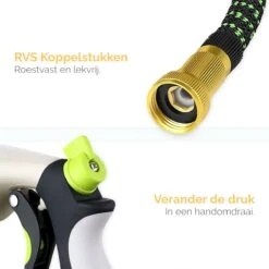 Goliving Tuinslang Flexibel - 30 Meter - Uitrekbare Tuinslang Sproeier - Tuinsproeier - Zwart - Acht Standen - Met Opbergtas -Tuingereedschaps Winkel 1200x1200 1036