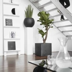 Capi Europe - Bloempot Vierkant Smooth NL - 30x30x30 - Zwart - Voor Binnen En Buiten - KBL902 -Tuingereedschaps Winkel 1200x1200 1106