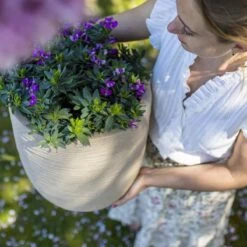 Capi Europe - Bloempot Bol Waste Rib NL - 35x34 - Terrazzo Beige - Voor Binnen En Buiten - KTBR932 -Tuingereedschaps Winkel 1200x1200 1112