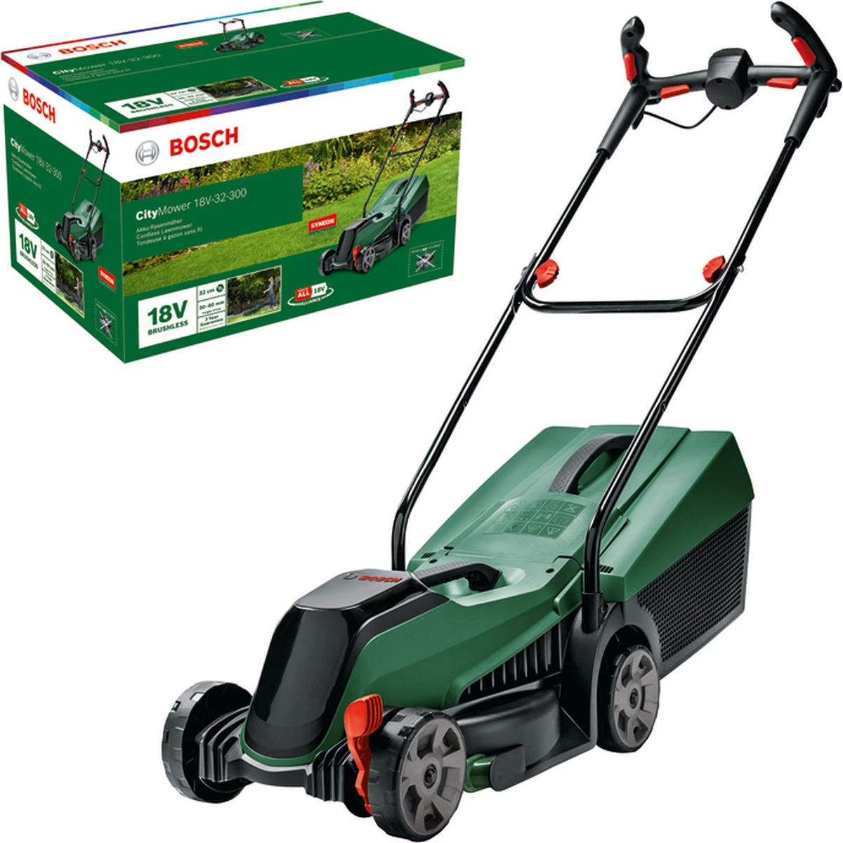 Bosch CityMower 18V-32-300 Grasmaaier - Maaibreedte 32 Cm - Zonder Accu En Lader 6 Bosch CityMower 18V-32-300 Grasmaaier - Maaibreedte 32 Cm - Zonder Accu En Lader - Afbeelding 6