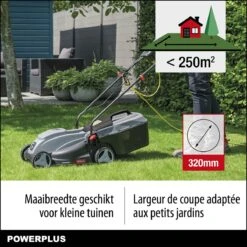 Powerplus POWEG63703 Elektrische Grasmaaier - Grasmachine Voor Kleine Tuin - 1000 W - 32cm Maaibreedte - 30L Opvangbak - Verstelbare Maaihoogte -Tuingereedschaps Winkel 1200x1200 157