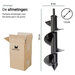 MaatWorkz - Grondboor - 25 CM - Boormachine - Bollenplanter - Moestuin - Palenboor - Boor - Tuin -Tuingereedschaps Winkel 1200x1200 281