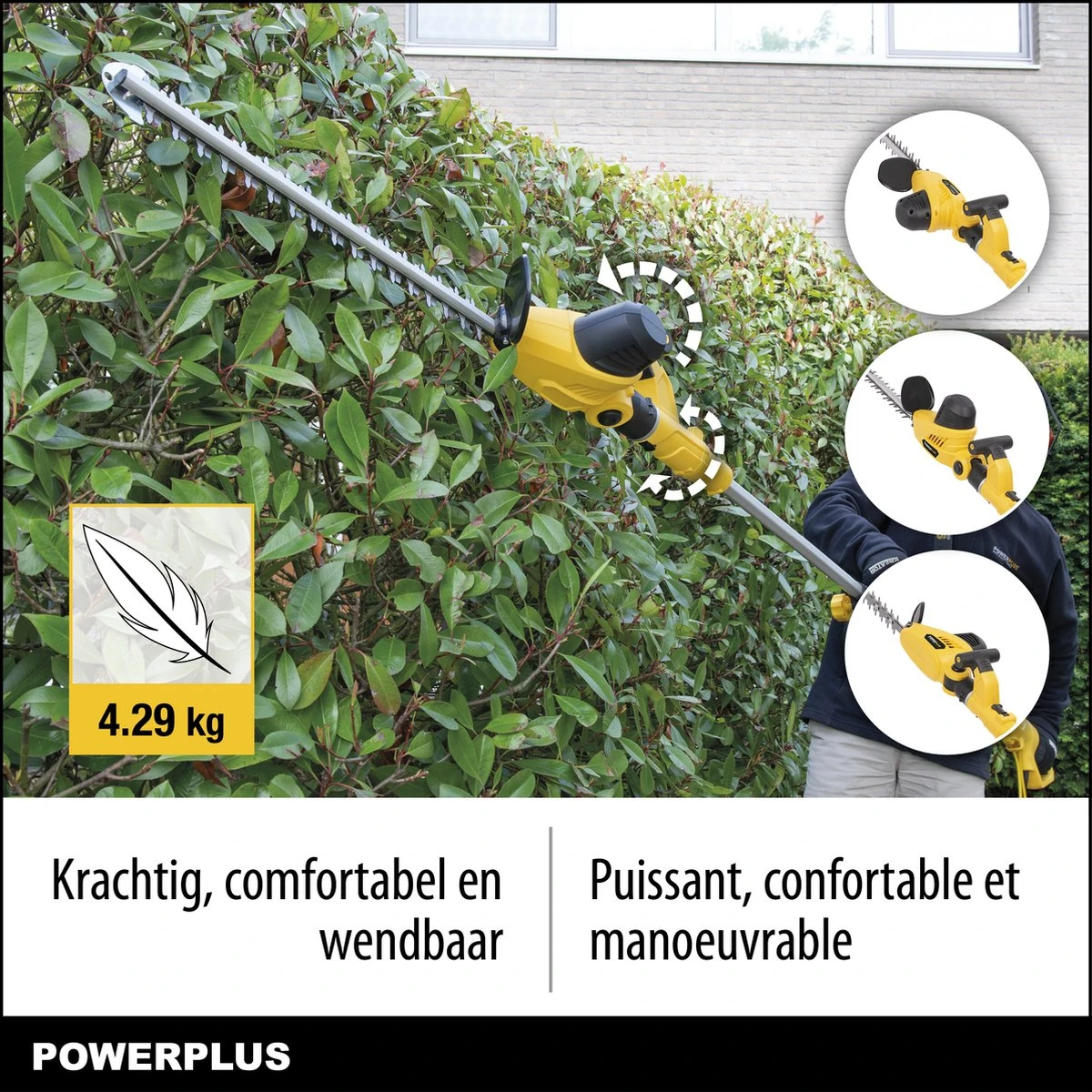 Powerplus POWXG2043 Elektrische Heggenschaar - 750W - Snoeien En Knippen - Zwaardlengte 570mm - Mesafstand 24mm - Telescopisch - Draaibaar Handvat - Haagschaar Voor Tuinonderhoud 4 Powerplus POWXG2043 Elektrische Heggenschaar - 750W - Snoeien En Knippen - Zwaardlengte 570mm - Mesafstand 24mm - Telescopisch - Draaibaar Handvat - Haagschaar Voor Tuinonderhoud - Afbeelding 4