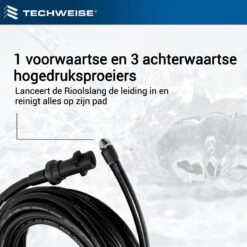 Techweise - Rioolslang Voor Kärcher K2 T/m K7 - 15M - Met Voorwaartse Hogedruksproeiers 19 Techweise - Rioolslang Voor Kärcher K2 T/m K7 - 15M - Met Voorwaartse Hogedruksproeiers -Tuingereedschaps Winkel 1200x1200 618