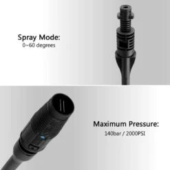 Merkloos 140 Bar Hogedrukspuitlans - Hogedrukreiniger Kärcher-opzetstuk - Verstelbare Sproeikop Voor Karcher Hogedrukreiniger - Accessoire Voor Karcher K1 K2 K3 K4 K5 K6 K7 -Tuingereedschaps Winkel 1200x1200 635