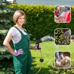 Buxibo - Wandslangenbox 20 Meter + 2 Meter - Tuinslang Met Haspel - 9 Sproei Standen - Slangenhouder 180° Draaibaar - Tuinslanghaspel Zwart+ Gratis Sproeier - Zwart -Tuingereedschaps Winkel 1200x1200 672