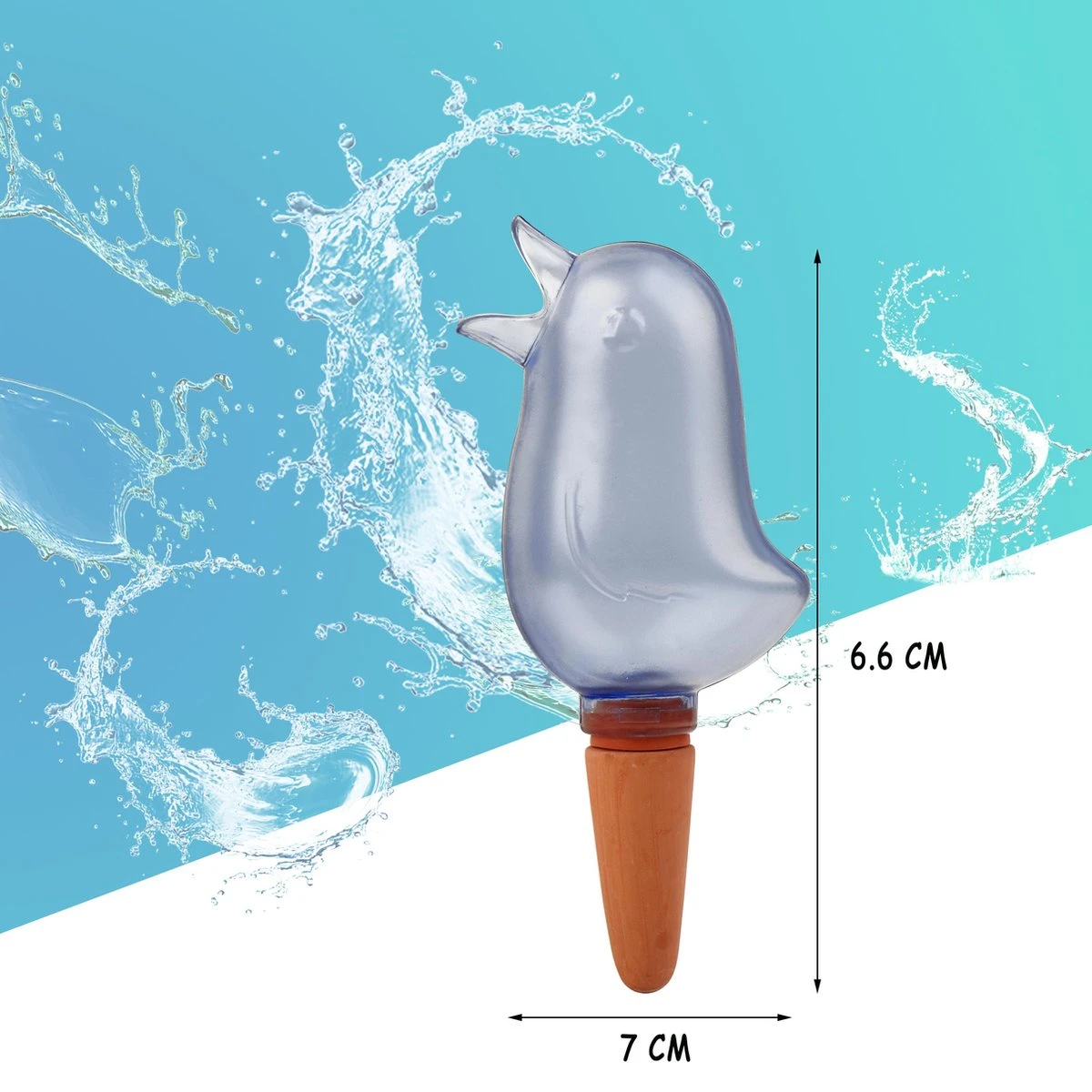 Waterdruppelaar Voor Planten 2 Stuks - Waterbol Kamerplanten - Automatisch Watergeefsysteem - Vogel - Roze 4 Waterdruppelaar Voor Planten 2 Stuks - Waterbol Kamerplanten - Automatisch Watergeefsysteem - Vogel - Roze - Afbeelding 4