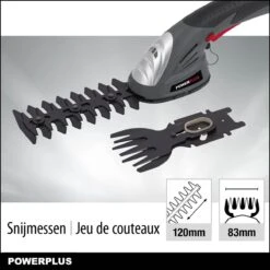 Powerplus POWEG4500 Gras-/Heggenschaar Accu - 7.2V - Snoeien En Knippen - Zwaardlengte 83/120mm - Mesafstand 8mm - Incl. 1,5Ah Accu En Lader - Haagschaar Voor Tuinonderhoud -Tuingereedschaps Winkel 1200x1200 84