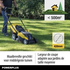 Powerplus POWXG6281 Elektrische Grasmaaier - Grasmachine Voor Middelgrote En Grote Tuin - 2000W - Maaibreedte 420mm - Verstelbare Maaihoogte - Mulching Functie - Incl. 40L Opvangbak -Tuingereedschaps Winkel 1200x1200 95