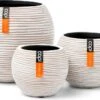 Capi Europe - Set Van 3 - Bloempot Binnen - Rib Ivoor