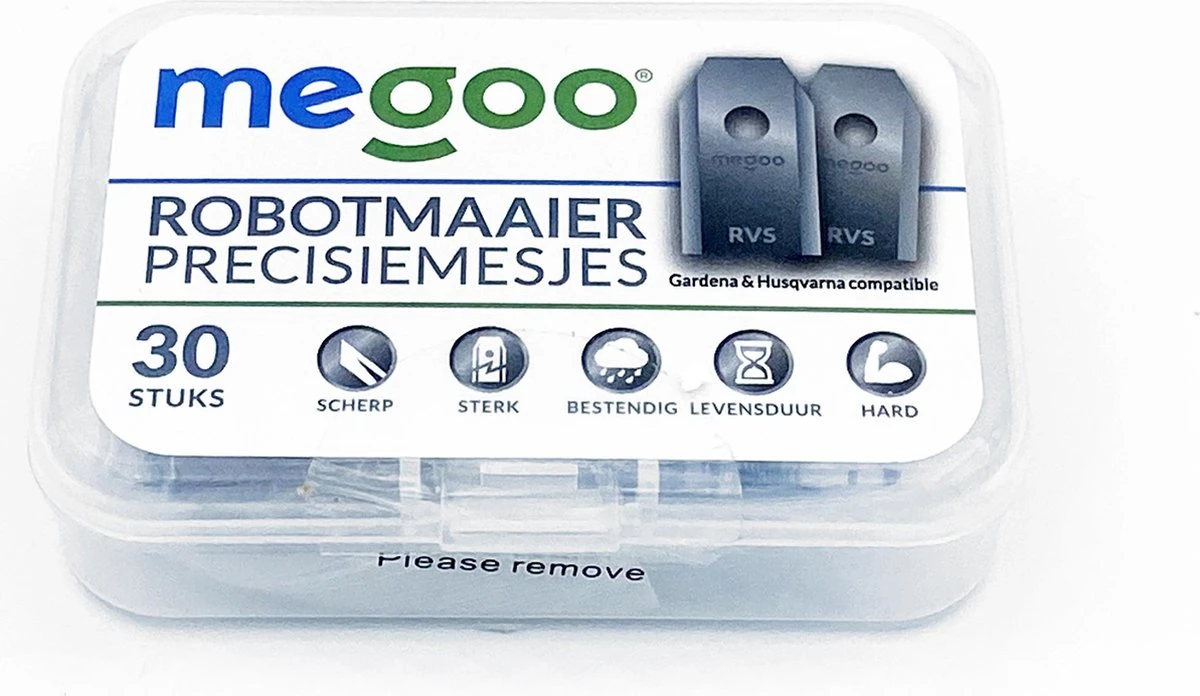 Mesjes Voor Husqvarna Automower - Reservemessen Voor Gardena Robotmaaier - 30st - RVS - Plastic Box - Megoo® 6 Mesjes Voor Husqvarna Automower - Reservemessen Voor Gardena Robotmaaier - 30st - RVS - Plastic Box - Megoo® - Afbeelding 6