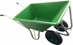 Kruiwagen Met Dubbel Luchtwiel Stal Eco Groen 160 Liter -Tuingereedschaps Winkel 1200x741 3