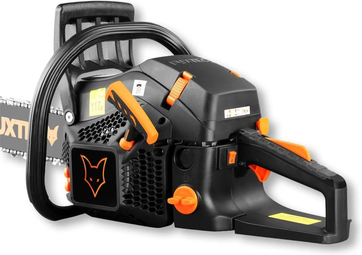FUXTEC Kettingzaag Benzine - 61,5cc 2-takt - 51cm / 20 Inch Zwaardlengte - Incl. Zaagblad & Ketting - FX-KS262 - Black Edition 2 FUXTEC Kettingzaag Benzine - 61,5cc 2-takt - 51cm / 20 Inch Zwaardlengte - Incl. Zaagblad & Ketting - FX-KS262 - Black Edition - Afbeelding 2