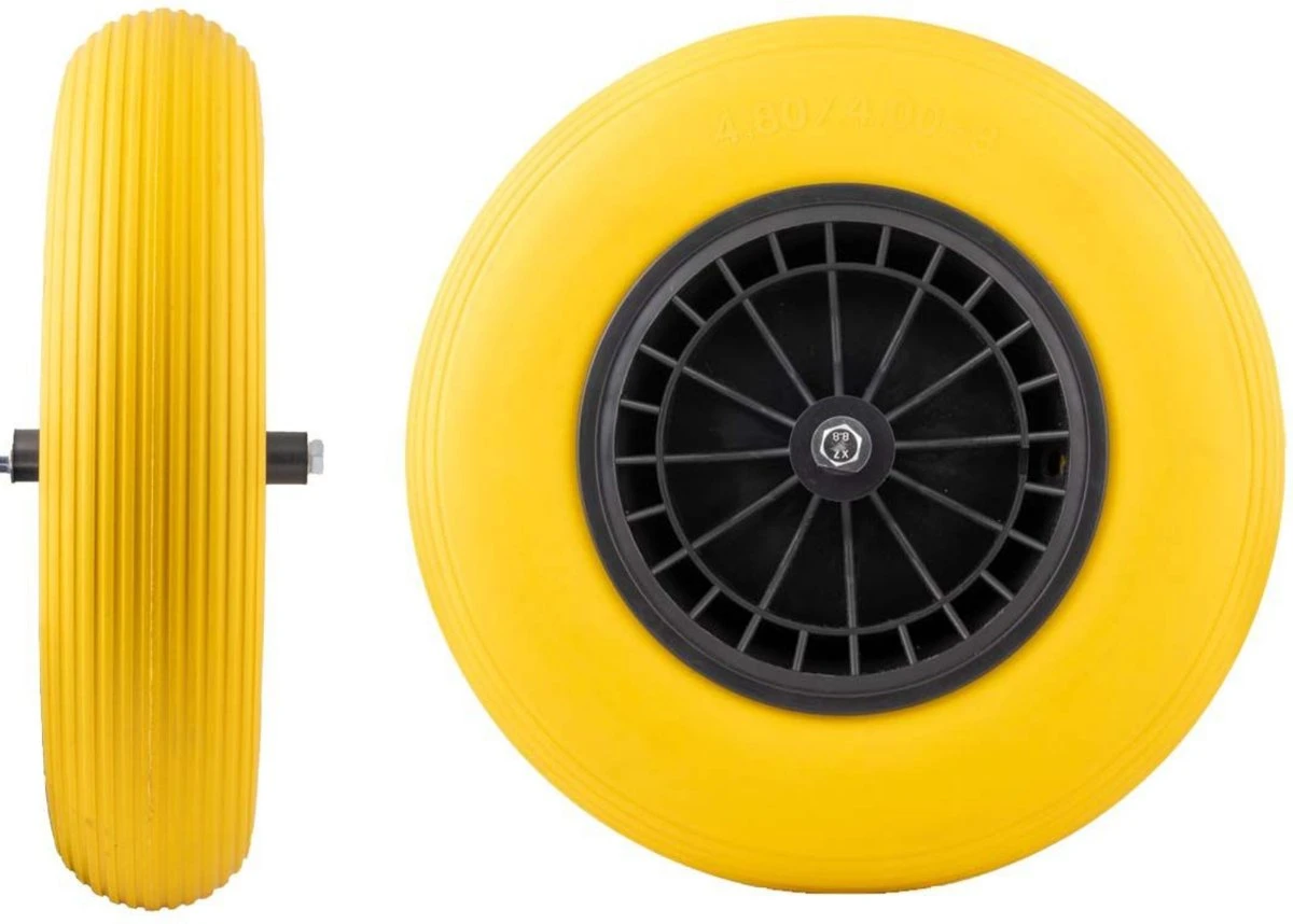 Merkloos Kruiwagenwiel Anti Lek - 4.80/4.00-8 - Massief PU Band - Lekvrij Wiel Met 130mm As - Kruiwagenband 4.80/400 Voor Kruiwagen 2 Merkloos Kruiwagenwiel Anti Lek - 4.80/4.00-8 - Massief PU Band - Lekvrij Wiel Met 130mm As - Kruiwagenband 4.80/400 Voor Kruiwagen - Afbeelding 2