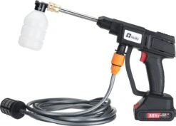 Merkloos Elektrische Accu-Hogedrukreiniger - 20Bar - Multifunctioneel Mondstuk - Draagbaar Oplaadbaar Snoerloos - Reinigingsspuitpistool - Met Rijke Accessoires - Voor Makita 18V-batterij - Voor Auto, Tuin, Terras, Raam (Zwart) -Tuingereedschaps Winkel 1200x858 3