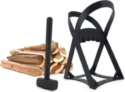 Flowkey® Houtklover - Houtsplijter Bijl - Houtkliever Kloofwig Gietijzer - Voor Hout & Aanmaakhout - Inclusief Gratis Hamer