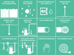 VONROC Dompelpomp RVS - Vuilwaterpomp - Waterpomp - 1100W - 20000 L/h - Voor Vuil- En Schoonwater - Met Vlotter -Tuingereedschaps Winkel 1200x898 3