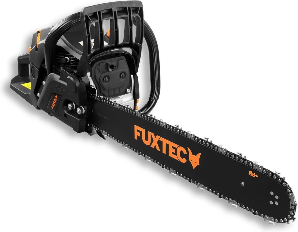 FUXTEC Kettingzaag Benzine - 61,5cc 2-takt - 51cm / 20 Inch Zwaardlengte - Incl. Zaagblad & Ketting - FX-KS262 - Black Edition 4 FUXTEC Kettingzaag Benzine - 61,5cc 2-takt - 51cm / 20 Inch Zwaardlengte - Incl. Zaagblad & Ketting - FX-KS262 - Black Edition - Afbeelding 4