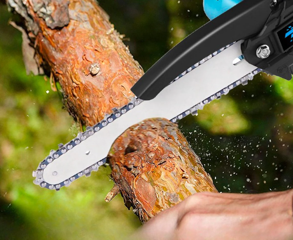 Mini Kettingzaag - Kettingzaag Accu - Mini Kettingzaag Met Accu - Snoeizaag 4 Mini Kettingzaag - Kettingzaag Accu - Mini Kettingzaag Met Accu - Snoeizaag - Afbeelding 4