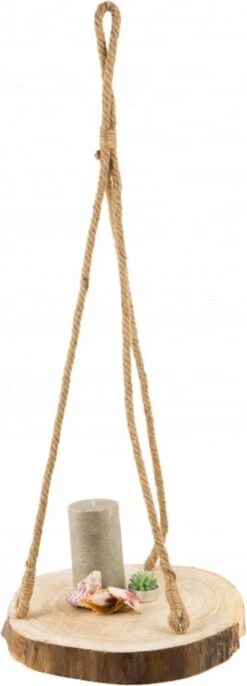Merkloos Plantenhanger Boomstam Schijf | 30-35cm | Handgemaakt | Planten-houder / Hang-plant | Planten Accessoires | Decoratie Houten Hang Plank | -Tuingereedschaps Winkel 432x1200 1