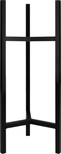 QUVIO Plantenstandaard Binnen - Inclusief Pot - Staande Plantenbak - Metaal - Bloempot - 22 X 22 X 60 Cm - Zwart -Tuingereedschaps Winkel 476x1200