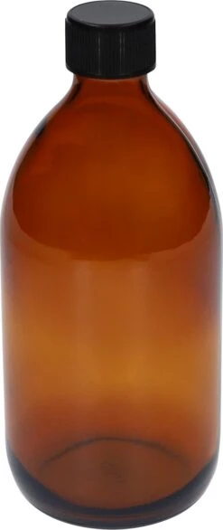 QUVIO Sprayfles - Spuitfles - Plantenspuit - Schoonmaak Spuit - Huishoudspray - Leeg/Hervulbaar - Kamerspray - Allesreiniger - Glazen Sprayflacon - Waterspuit - Kappersspuit - 500 Ml - Glas - Bruin - Zwart -Tuingereedschaps Winkel 506x1200