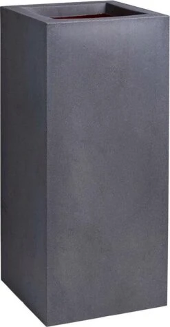 Capi Europe - Bloempot Rechthoek Smooth NL - 36x36x79 - Zwart - Voor Binnen En Buiten - KBL952 -Tuingereedschaps Winkel 624x1200 1