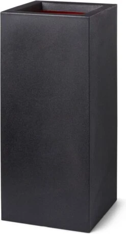 Capi Europe - Bloempot Rechthoek Smooth NL - 36x36x79 - Zwart - Voor Binnen En Buiten - KBL952 -Tuingereedschaps Winkel 648x1200 1