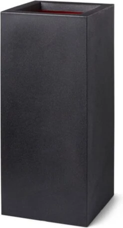 Capi Europe - Bloempot Rechthoek Smooth NL - 36x36x79 - Zwart - Voor Binnen En Buiten - KBL952 -Tuingereedschaps Winkel 650x1200 1