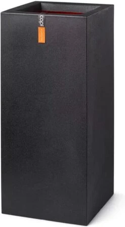Capi Europe - Bloempot Rechthoek Smooth NL - 36x36x79 - Zwart - Voor Binnen En Buiten - KBL952 -Tuingereedschaps Winkel 661x1200 2